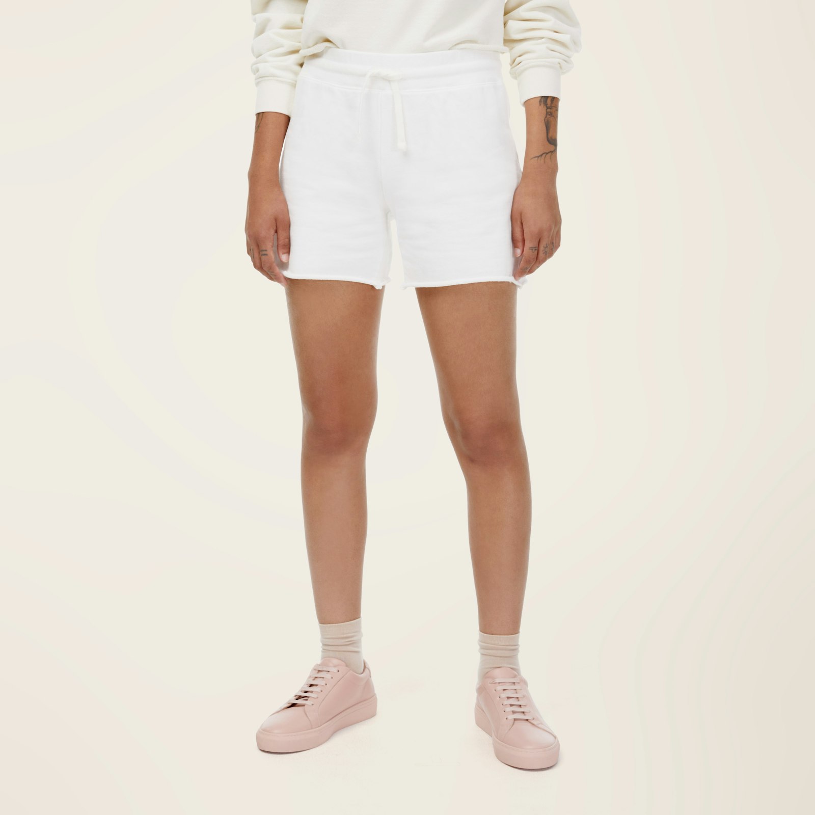 RecycledTerryShorts_OffWhite_Womens_OnFigure_1x1_0901.jpg