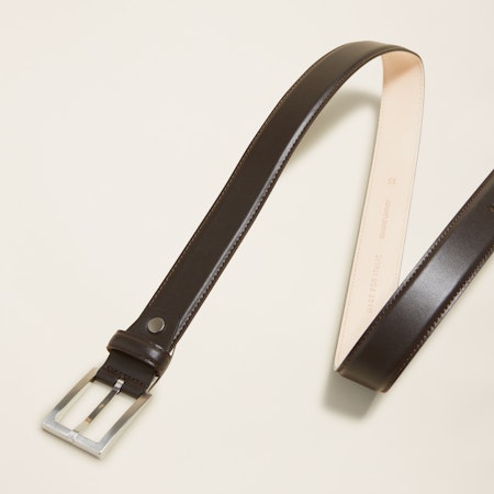 Beige Leather Belt for Men Men's Belts Genuine Italian Leather 30 mm  CAPO PELLE