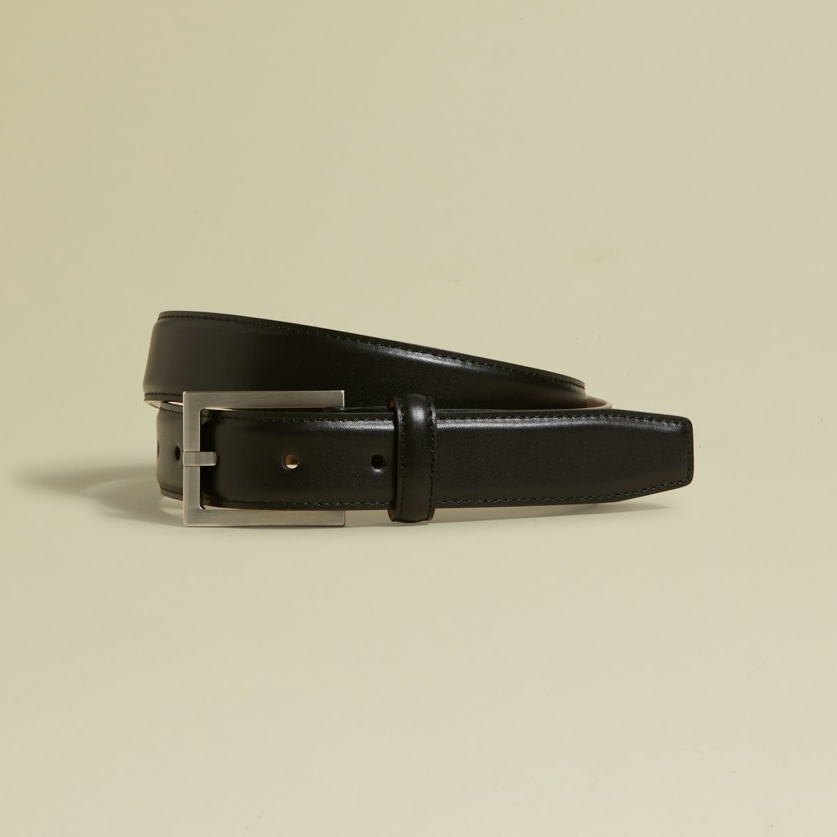 Enzo Italian Square Buckle Napa Leather Belt