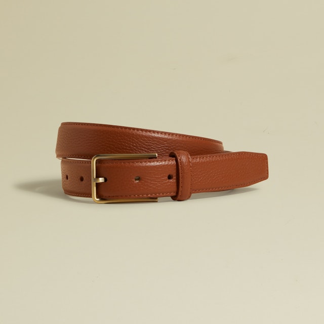 Italian Pebble Leather Belt 30 mm