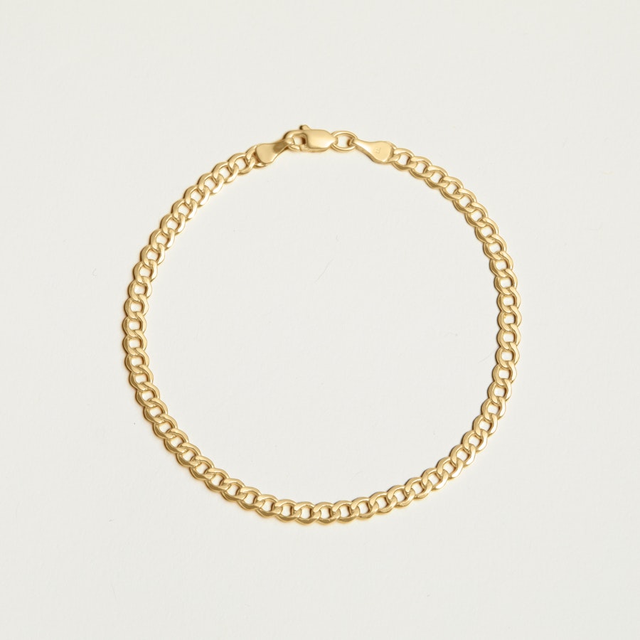 Chunky Heirloom Gold Curb Chain Bracelet