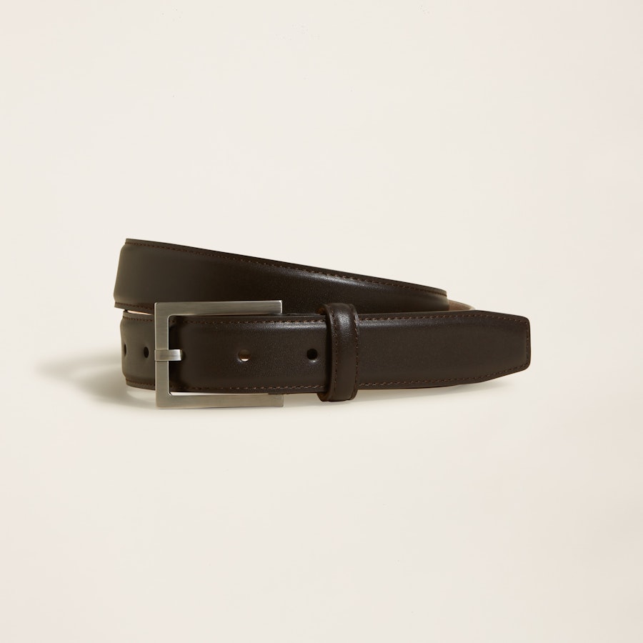 Italic - Enzo Italian Square Buckle Napa Leather Belt