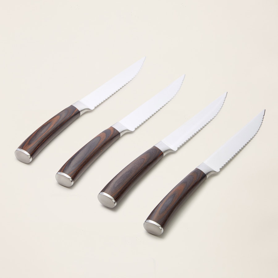 Brown Feast Forged German Stainless Steel Steak Knife Set | Italic