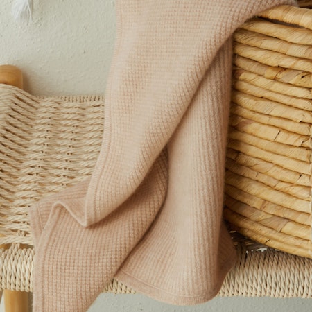 Cassie Cashmere Waffle Knit Baby Blanket