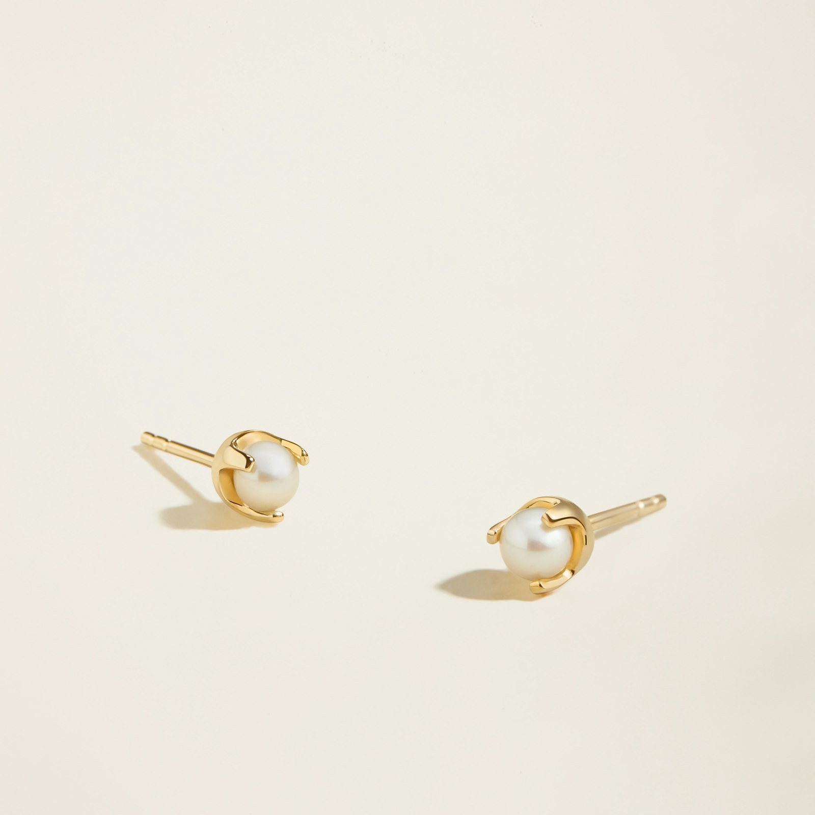 14k Solid Gold Petite Cultured Pearl Studs