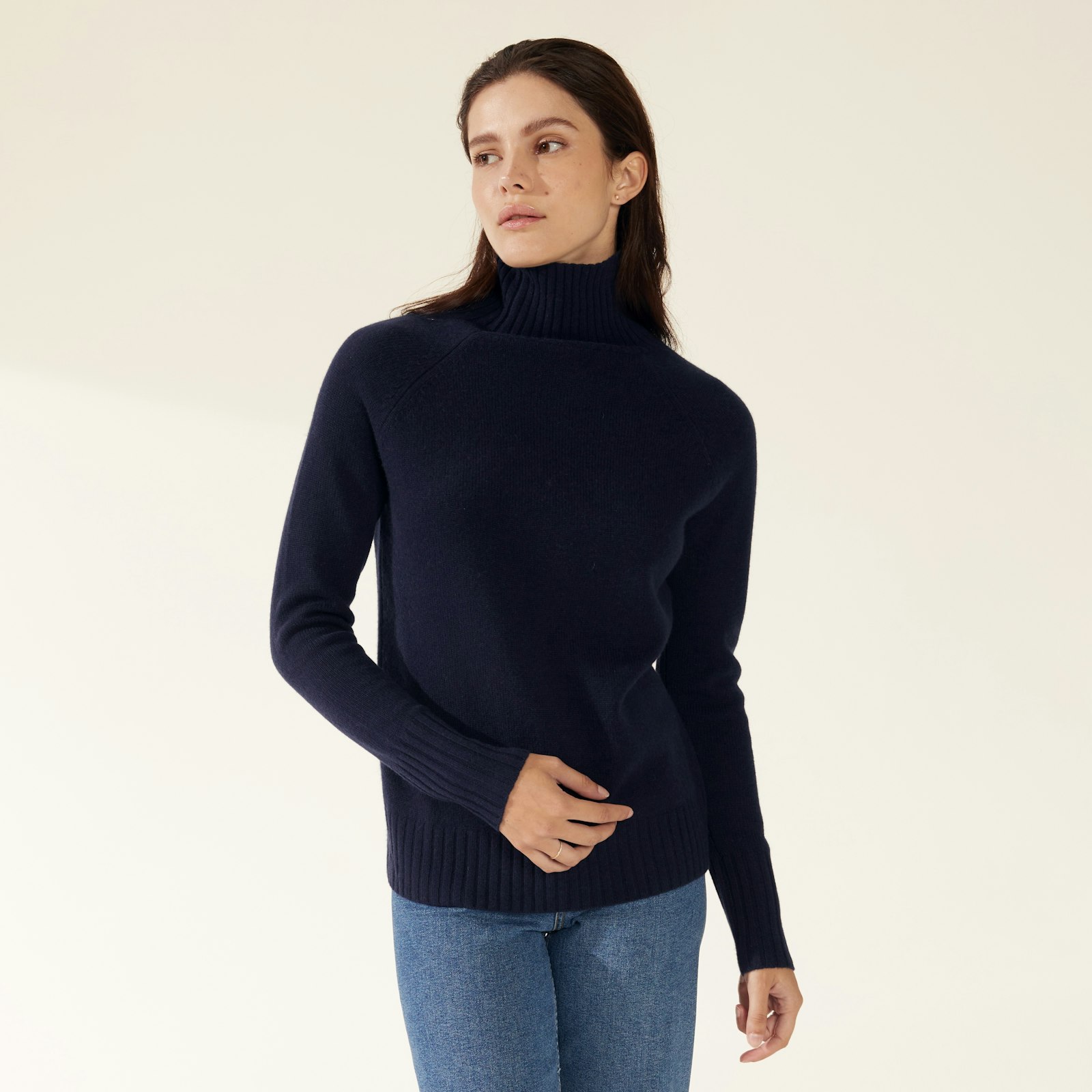 Emma Cashmere Relaxed Turtleneck Sweater