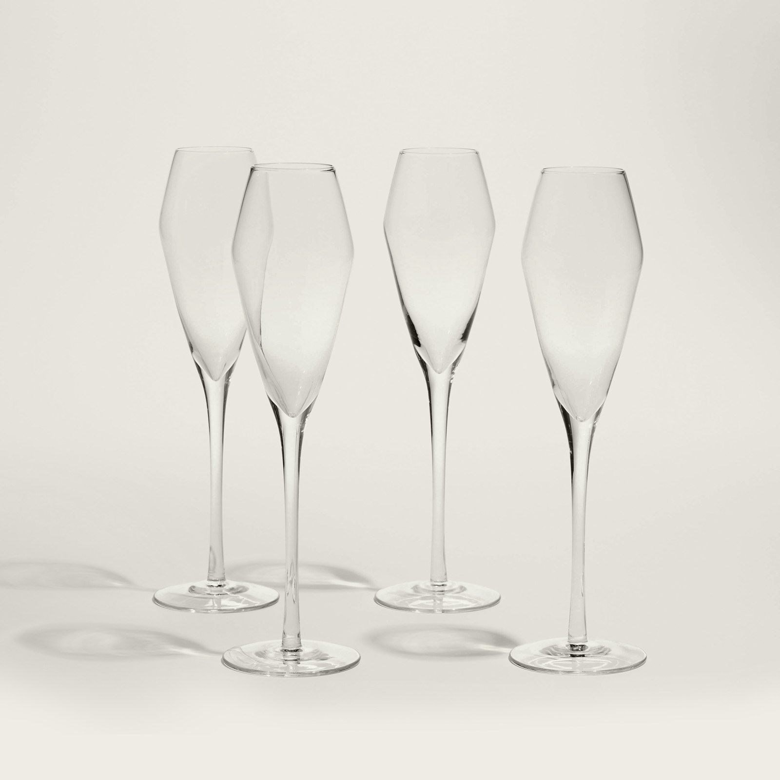 Terre Handblown Crystal Champagne Glasses