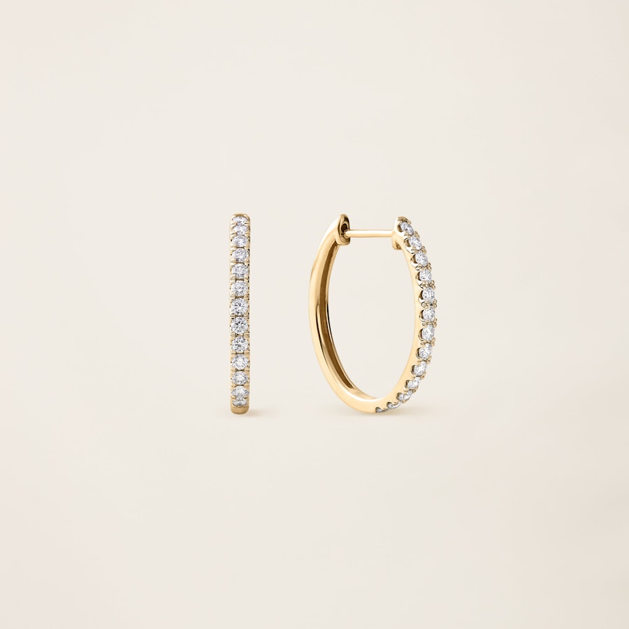 Gold Plated Silver Half Hoop Earrings The ICONIC