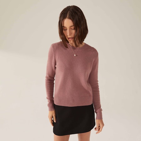 this lilac off-the-shoulder sweater is only $21!