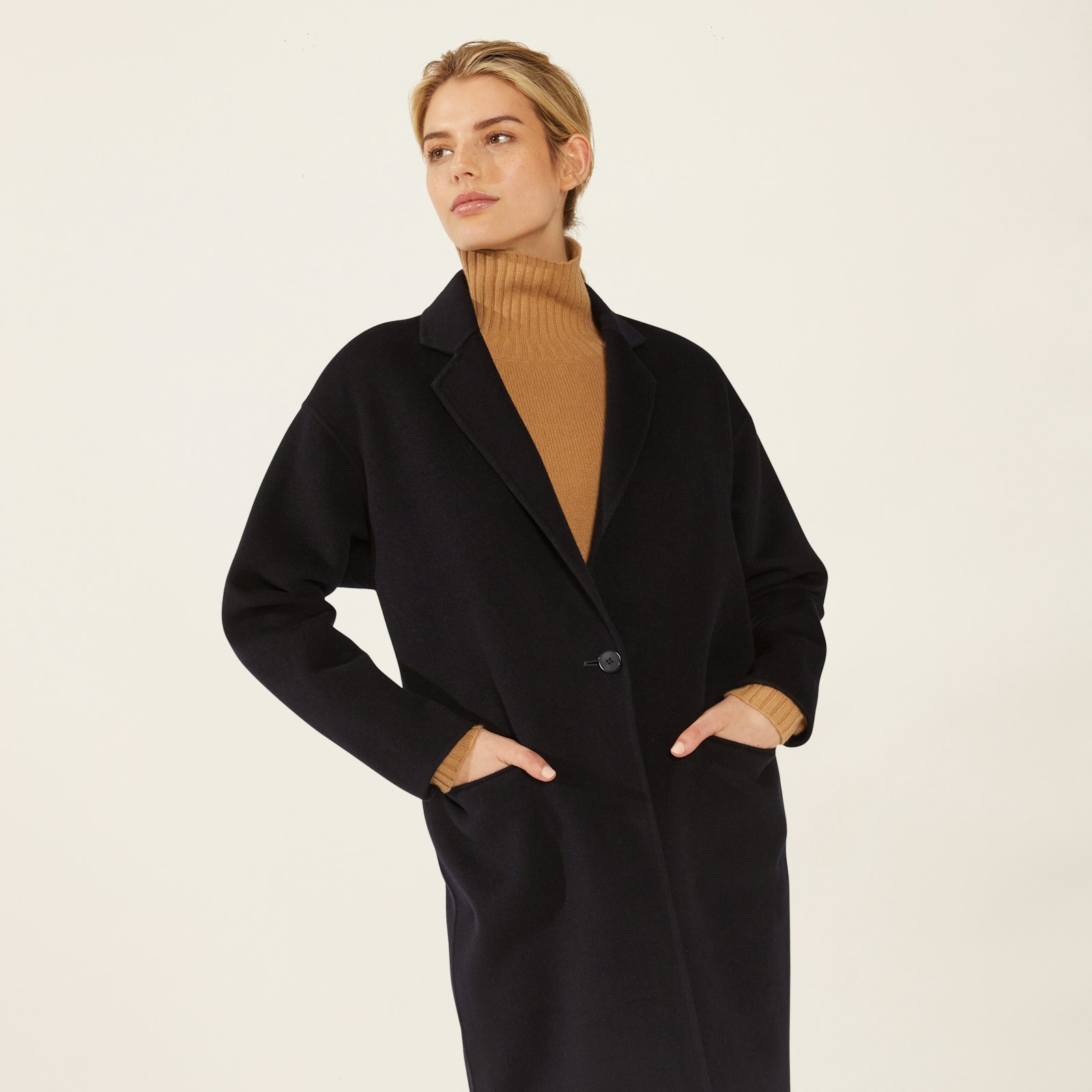 Marisa Cashmere-Wool Cocoon Coat