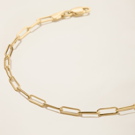 14K Grand Paper Clip Chain Bracelet – Baby Gold