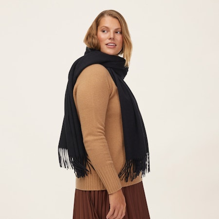 MOONCASTLE CASHMERE SCARF ブラウン MOONCASTLE（ムーンキャッスル） CASHMERE SCARF - ZABOU