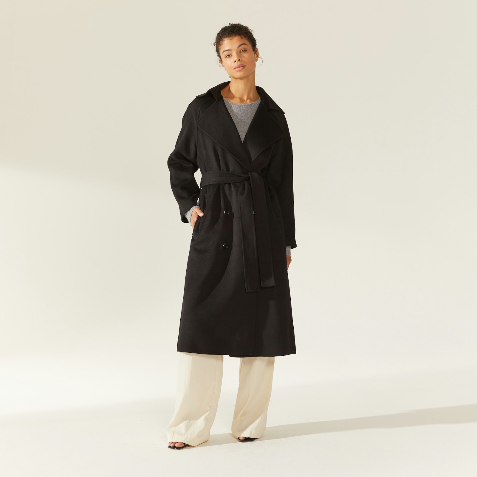 Elise Cashmere-Wool Trench Coat